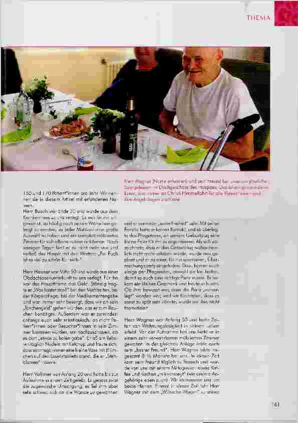 Vorschauseite 2: Obdachlose im Hospiz