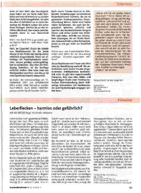 Vorschauseite 2: Interview mit Professor Florian Holsboer