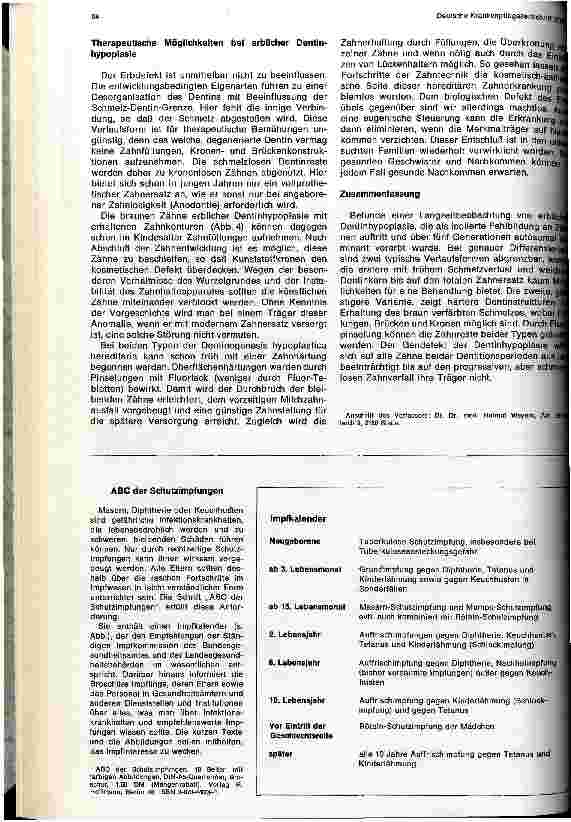 Vorschauseite 4: Erbliche Dentinhypoplasie an Milchund Ersatzzähnen
