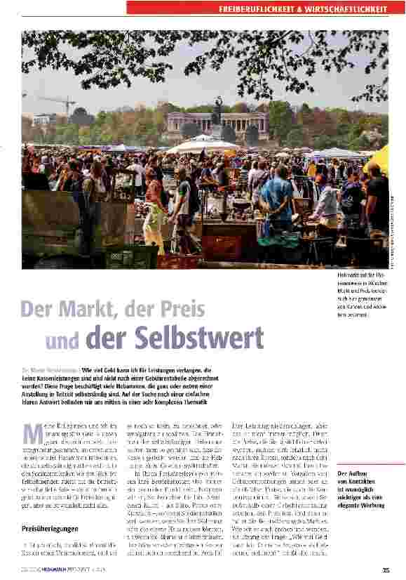 Vorschauseite 1: Der Markt, der Preis und der Selbstwert