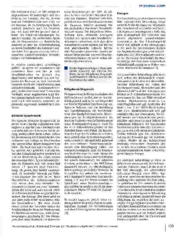 Vorschauseite 2: Klinik und Therapie der Claudicatio spinalis bei Spinalkanalstenosen