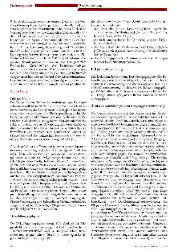 Vorschauseite 2: Dekubitus - ein voll beherrschbares Risiko?