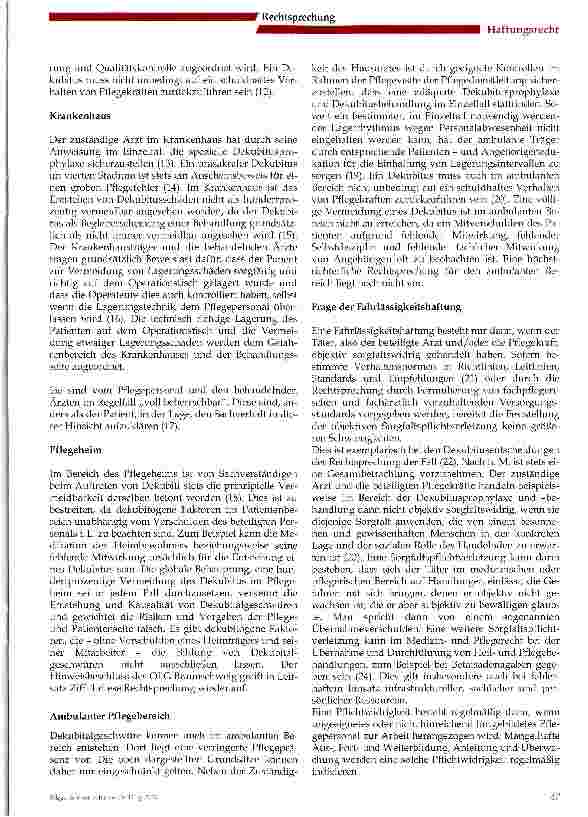 Vorschauseite 3: Dekubitus - ein voll beherrschbares Risiko?