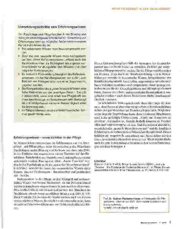 Vorschauseite 3: Mit Sicherheit unsicher- Kompetenz und Offenheit für sicheres Handeln