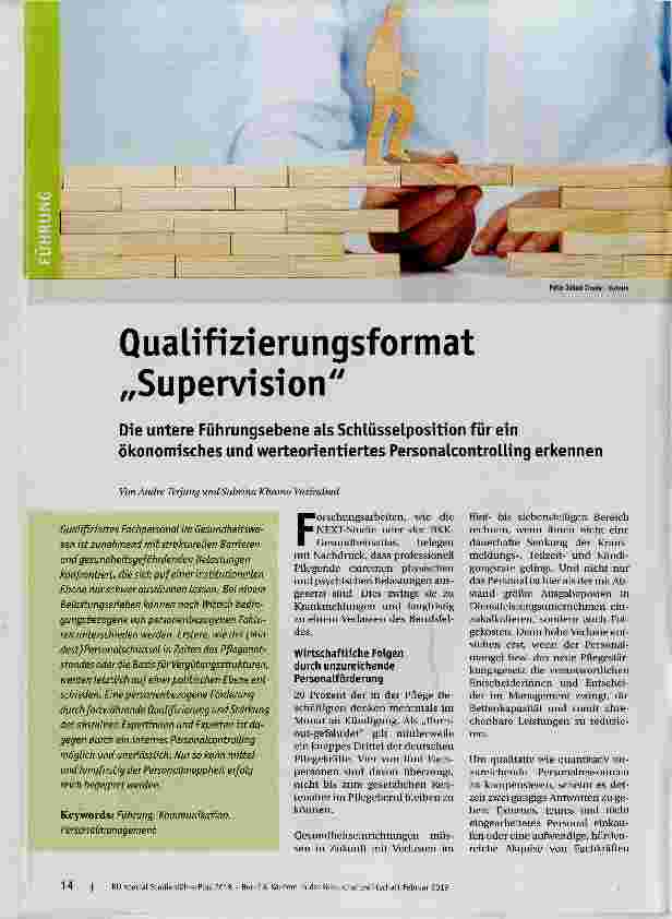 Vorschauseite 1: Qualifizierungsformat Supervision