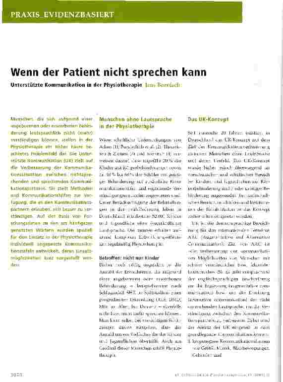 Vorschauseite 1: Wenn der Patient nicht sprechen kann