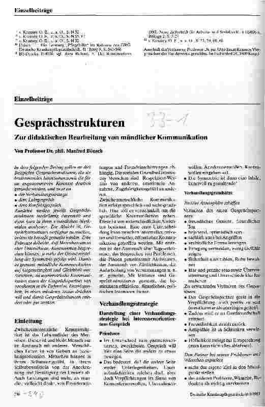 Vorschauseite 1: Gesprächsstrukturen Zur didaktischen Bearbeitung von mündlicher Kommunikation
