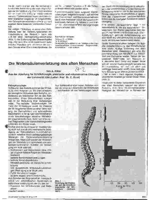 Vorschauseite 1: Die Wirbelsäulenverletzung des alten Menschen