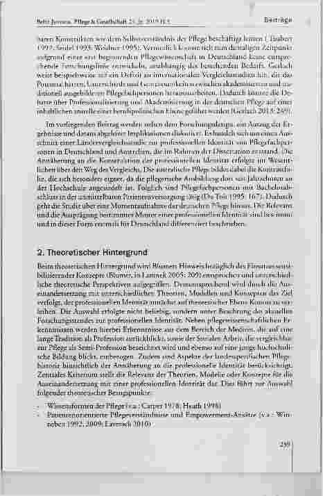 Vorschauseite 3: Unterschiede professioneller Identität von Pflegefachpersonen in Australien und Deutschland eine Länderverglelchsstudle