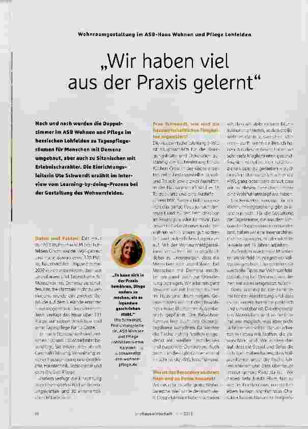 Vorschauseite 1: Wir haben viel aus der Praxis gelernt
