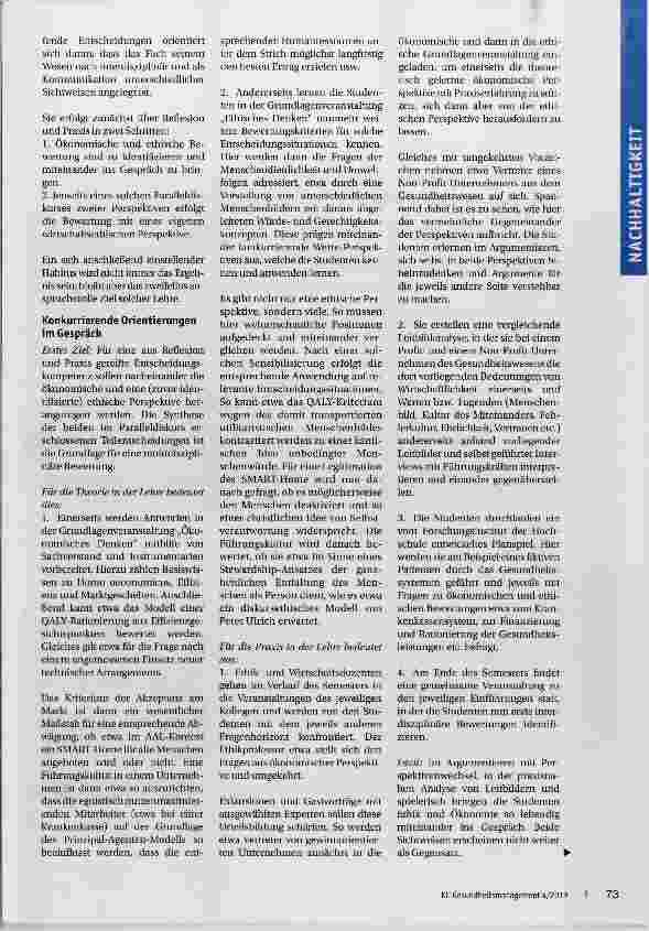Vorschauseite 2: Wirtschaftsethik für das Gesundheitswesen