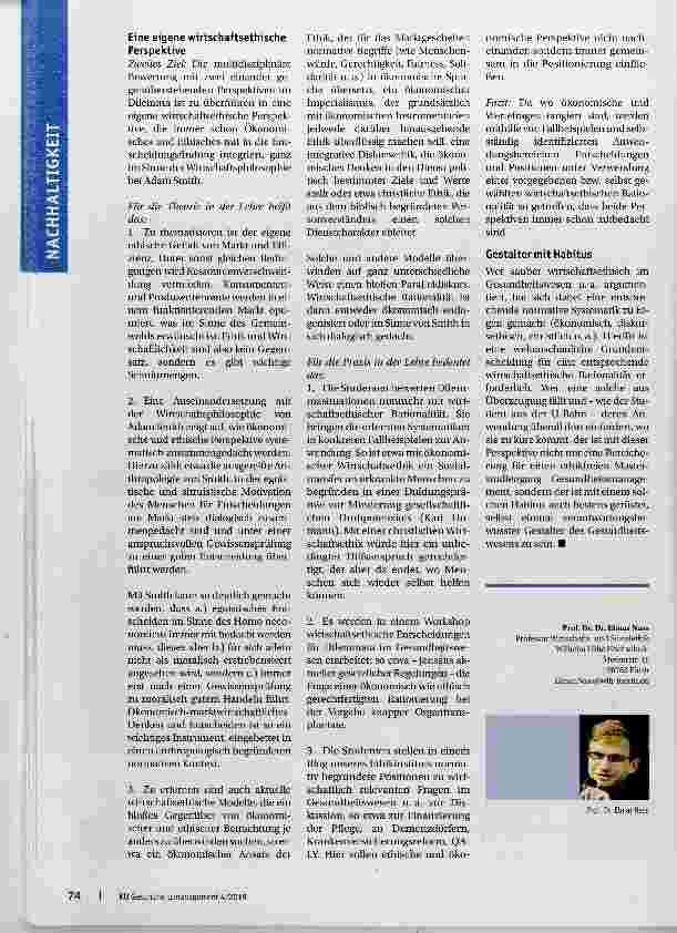 Vorschauseite 3: Wirtschaftsethik für das Gesundheitswesen