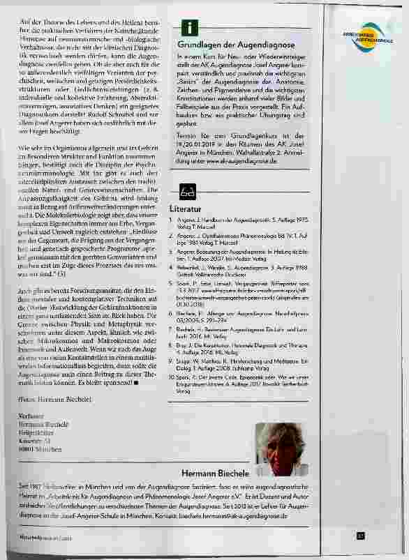 Vorschauseite 4: Augendiagnose und Neurodermitis wie geht das?