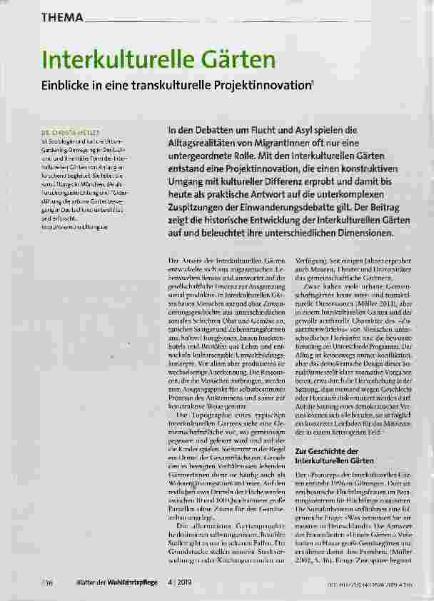 Vorschauseite 1: Interkulturelle Gärten