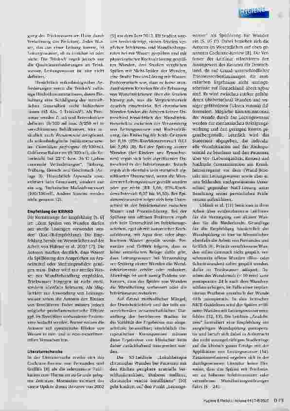 Vorschauseite 3: Wundspülung mit Trinkwasserrechtliche Grundlagen, therapiepraktische und infektionshygienische Aspekte