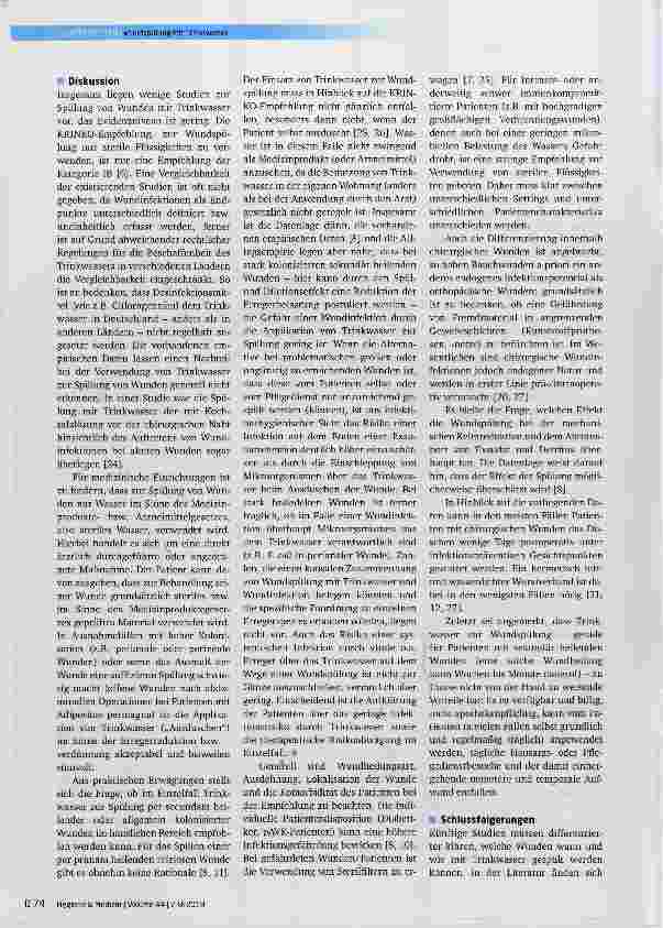Vorschauseite 4: Wundspülung mit Trinkwasserrechtliche Grundlagen, therapiepraktische und infektionshygienische Aspekte