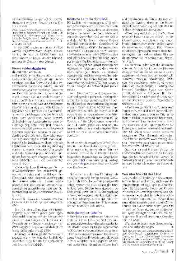 Vorschauseite 4: Das CTG Wer braucht es und wofür?