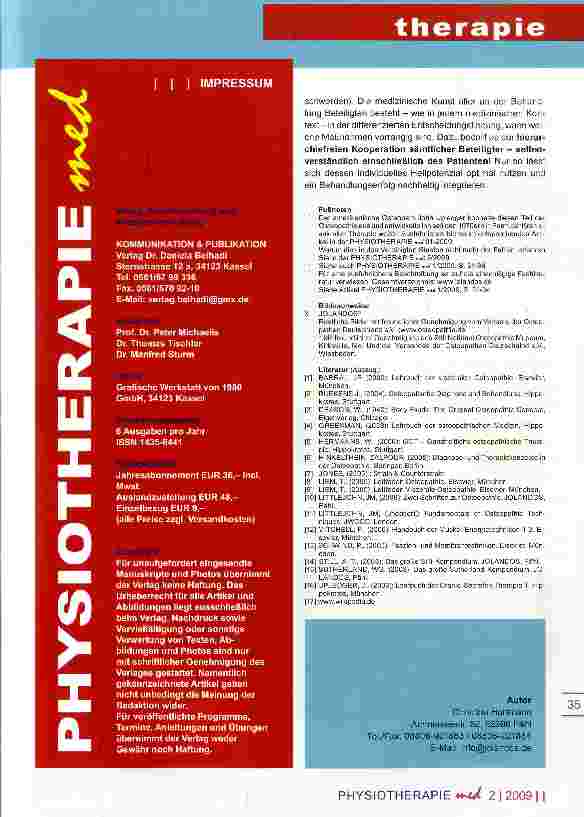Vorschauseite 5: Osteopathie Teil II Die Gründerväter und klinische Aspekte