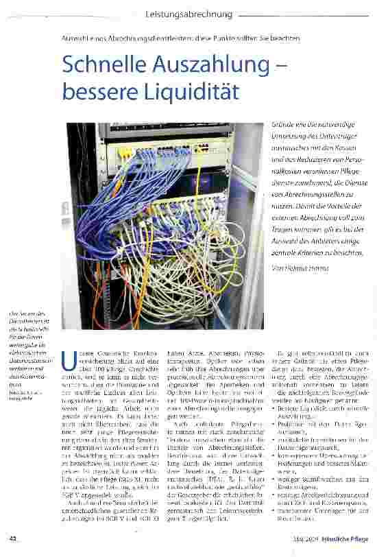 Vorschauseite 1: Schnelle Auszahlung -bessere Liquidität