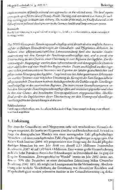 Vorschauseite 2: Die Familiengesundheitspflege und ihre Umsetzung in einer städtischen und einer ländlichen Region in Deutschland