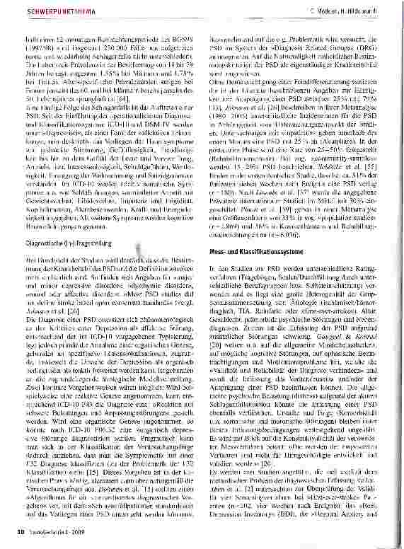 Vorschauseite 2: Poststroke Depression (PSD): Diagnose, Verlauf und psychotherapeutische Behandlungsmöglichkeit