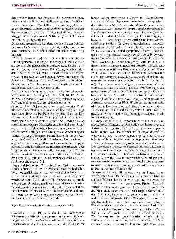 Vorschauseite 4: Poststroke Depression (PSD): Diagnose, Verlauf und psychotherapeutische Behandlungsmöglichkeit