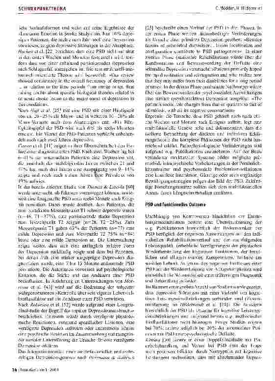 Vorschauseite 6: Poststroke Depression (PSD): Diagnose, Verlauf und psychotherapeutische Behandlungsmöglichkeit