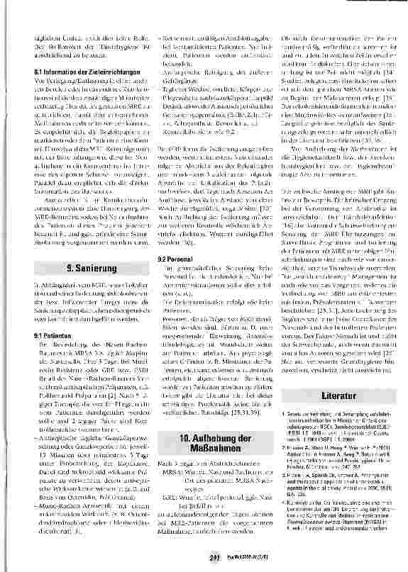 Vorschauseite 5: Maßnahmen beim Auftreten multiresistenter Erreger (MRE)