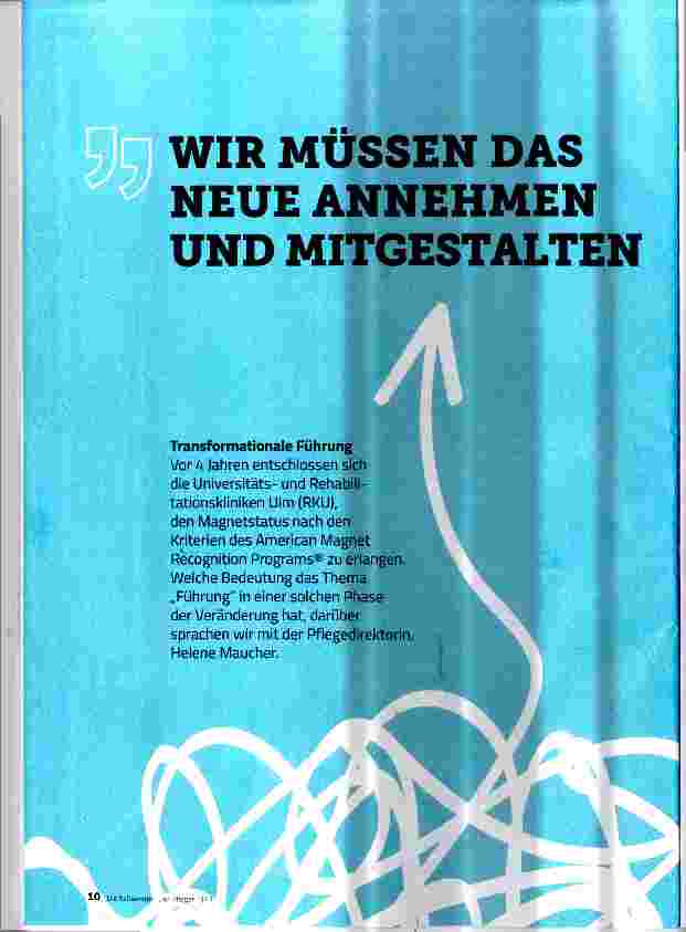 Vorschauseite 1: WIR MÜSSEN DAS NEUE ANNEHMEN UND MITGESTALTEN