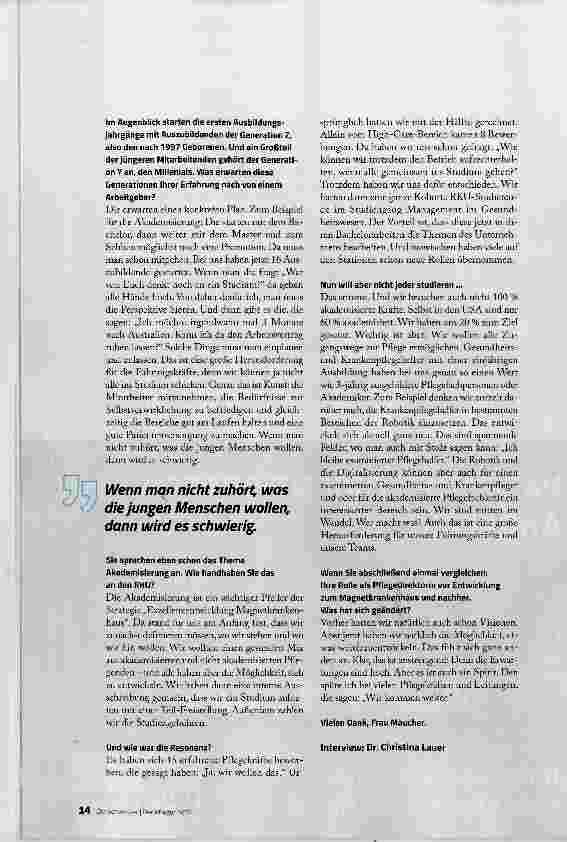 Vorschauseite 5: WIR MÜSSEN DAS NEUE ANNEHMEN UND MITGESTALTEN