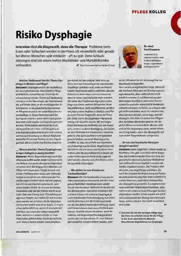Vorschauseite 1: Risiko Dysphagie