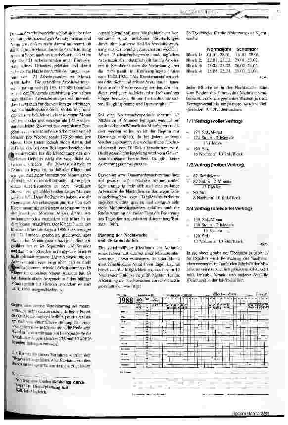 Vorschauseite 2: Rechtsfragen - dokumentiert und analysiert Dauernachtwache und Abrechnungsproblematik