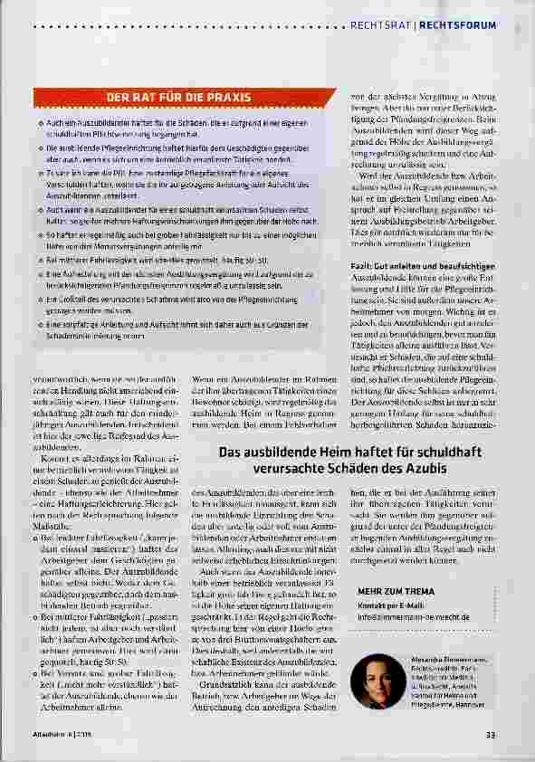 Vorschauseite 2: Haftungsrecht - wenn Azubis schwere Fehler machen