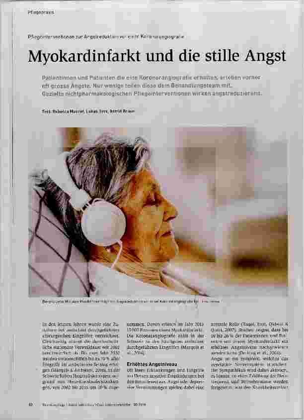 Vorschauseite 1: Myokardinfarkt und die stille Angst