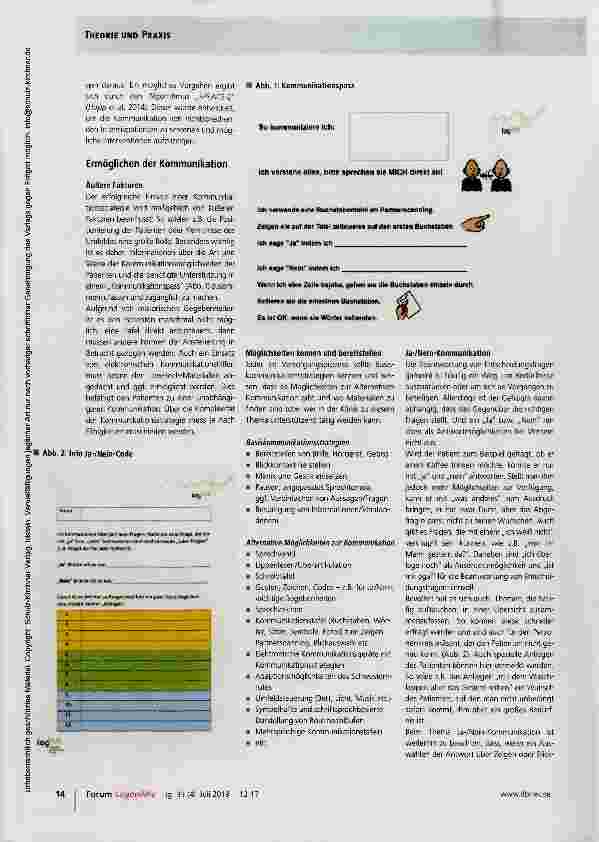 Vorschauseite 3: Unterstützte Kommunikation in der Klinik