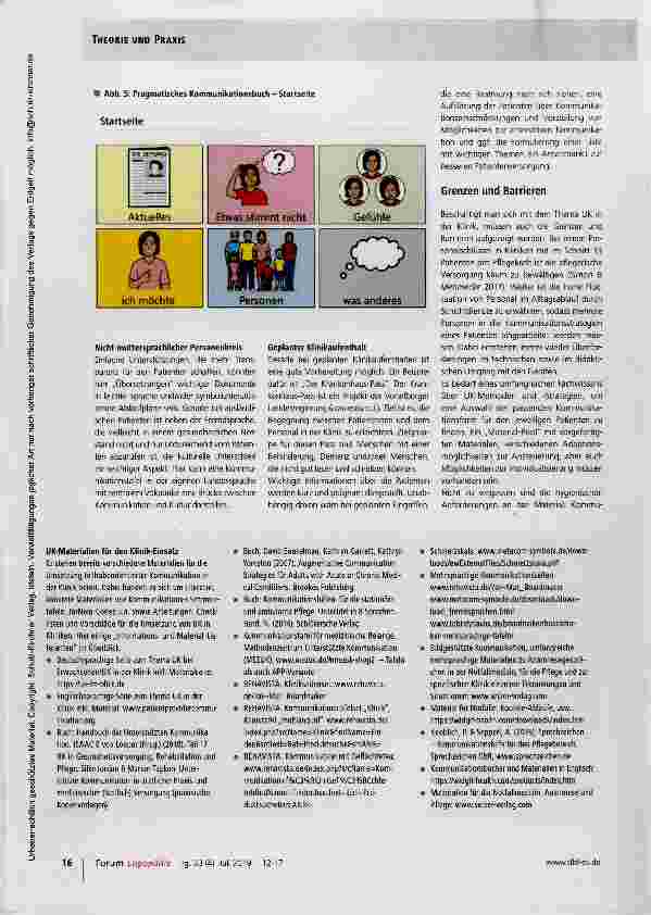 Vorschauseite 5: Unterstützte Kommunikation in der Klinik