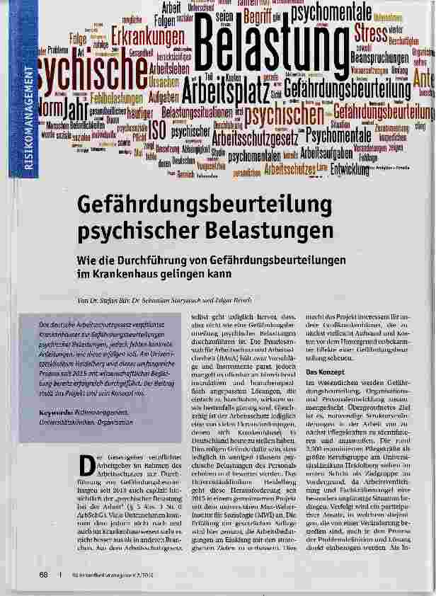 Vorschauseite 1: Gefährdungsbeurteilung psychischer Belastungen