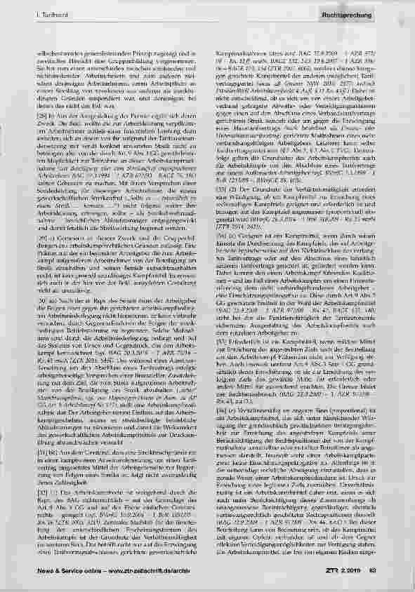 Vorschauseite 3: Arbeitskampf - Streikbruchprämie als zulässiges Kampfmittel