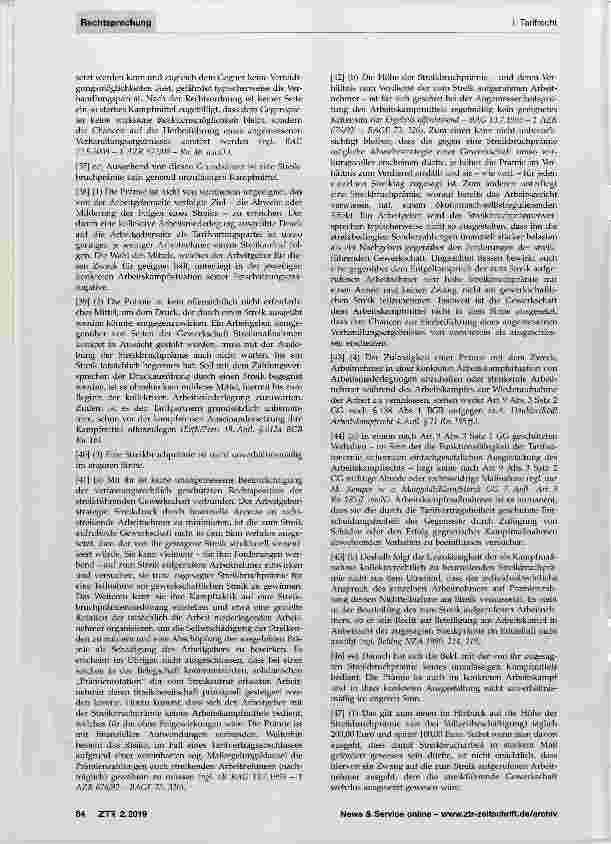 Vorschauseite 4: Arbeitskampf - Streikbruchprämie als zulässiges Kampfmittel