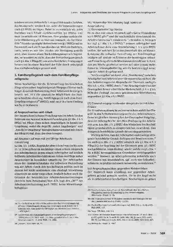 Vorschauseite 6: Eckpunkte und Probleme der neuen Pflegezeit und Familienpflegezeit