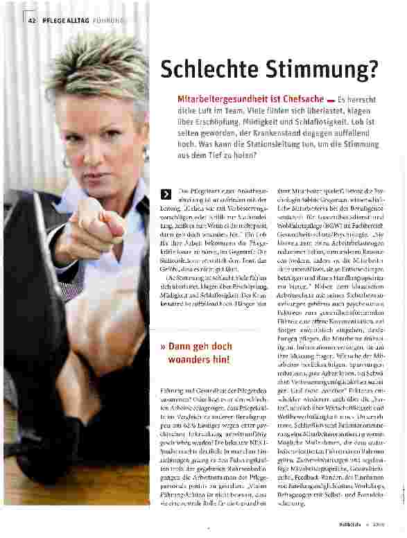 Vorschauseite 1: Schlechte Stimmung?