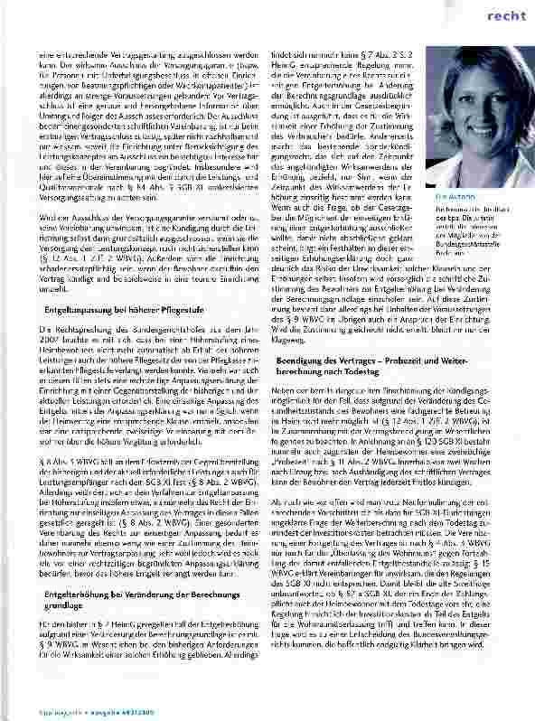 Vorschauseite 2: Heimverträge nach dem Wohnund Betreuungsvertragsgesetz