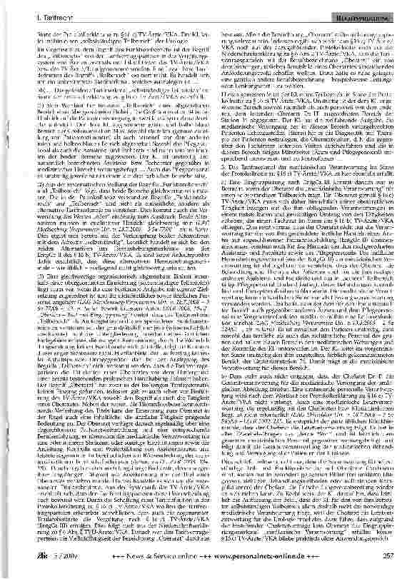 Vorschauseite 3: Eingruppierung eines Oberarztes TVÄrzte/VKA§16