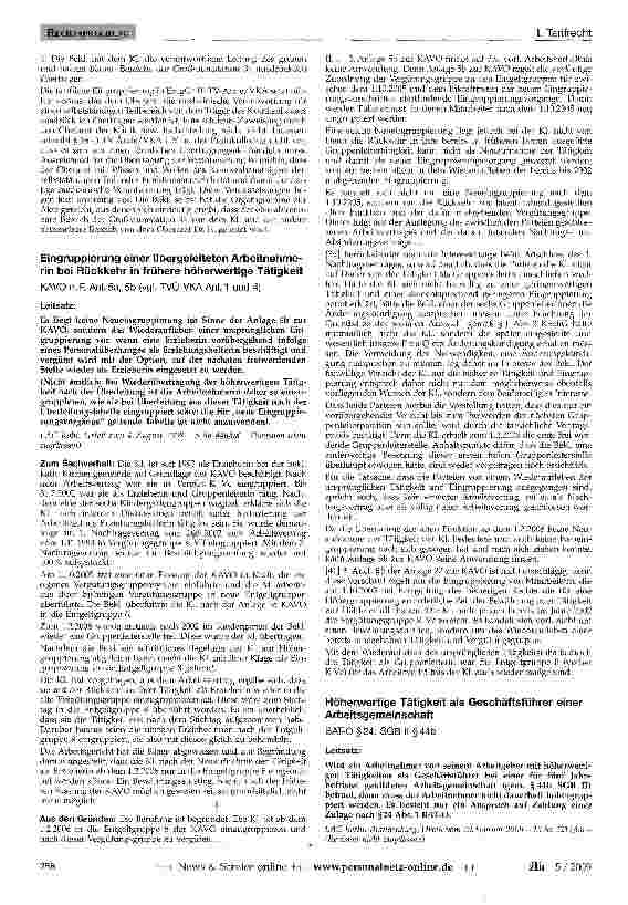 Vorschauseite 4: Eingruppierung eines Oberarztes TVÄrzte/VKA§16