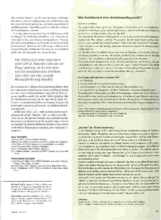 Vorschauseite 3: Alzheimer - die große Unbekannte