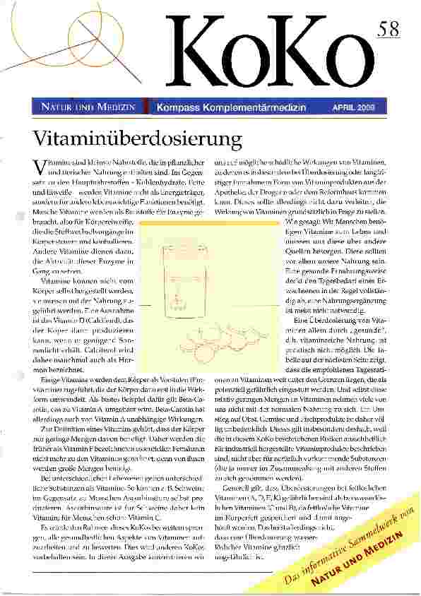 Vorschauseite 1: Vitaminüberdosierung