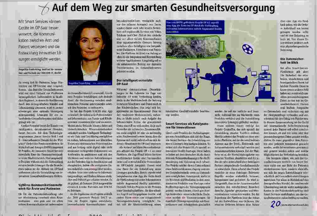 Vorschauseite 1: Auf dem Weg zur smarten Gesundheitsversorgung