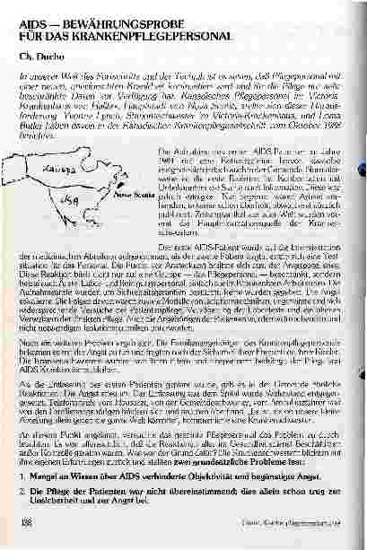 Vorschauseite 1: AIDS- Bewährungsprobe für das Pflegepersonal