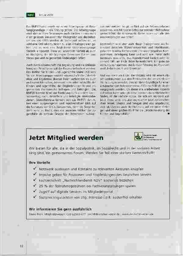 Vorschauseite 2: Noch überwiegen Neugier und Skepsis Auftakt zum Reformprozess des SGB VIII