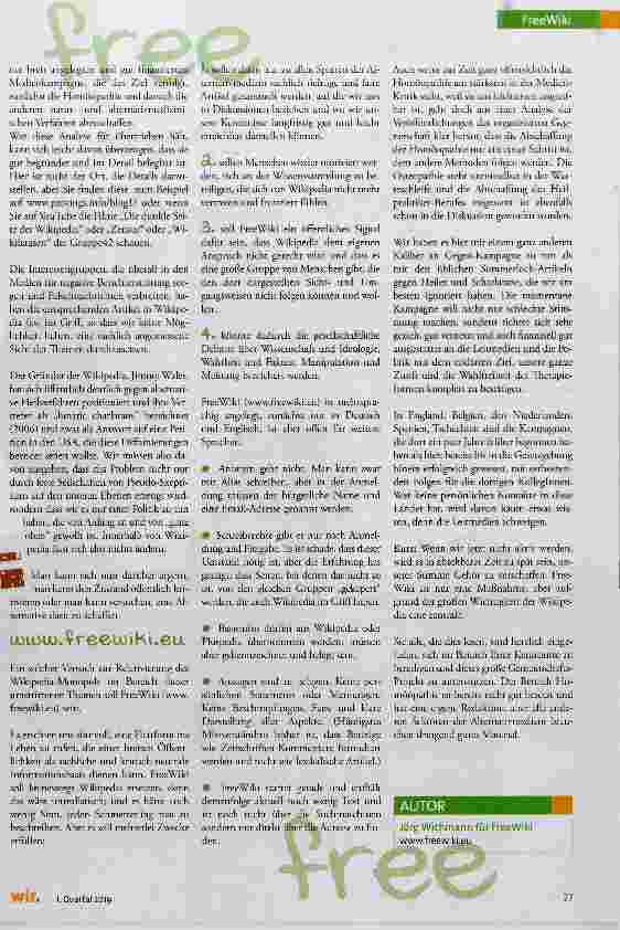 Vorschauseite 2: Wikipedia gegen die Alternativmedizin